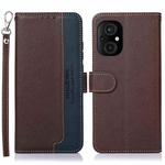 For Xiaomi Poco M5 5G / 4G KHAZNEH Litchi Texture Leather RFID Phone Case(Brown)