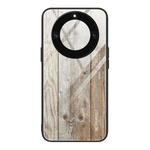 For Honor X40 Wood Grain Glass Phone Case(Grey)