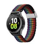 For Samsung Watch DUX DUCIS 22mm Braided Nylon Elastic Watch Band(Dark Stripes)