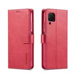For Huawei P40 Lite / nova 6 SE LC.IMEEKE Calf Texture Horizontal Flip Leather Case, with Holder & Card Slots & Wallet & Photo Frame(Red)
