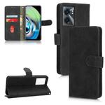 For Realme V23 5G / OPPO A57 5G Skin Feel Magnetic Flip Leather Phone Case(Black)