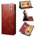 For Huawei Mate 50 Oil Wax Crazy Horse Texture Leather Phone Case(Brown)