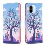 For Xiaomi Redmi A1 / A1+ Colored Drawing Pattern Flip Leather Phone Case(Owl)