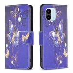 For Xiaomi Redmi A1 / A1+ Colored Drawing Pattern Flip Leather Phone Case(Purple Butterfly)