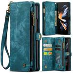 For Samsung Galaxy Z Fold4 CaseMe 008 Detachable Multifunctional Leather Phone Case(Blue)