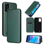 For Oukitel C31 Carbon Fiber Texture Leather Phone Case(Green)