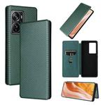 For ZTE Axon 40 Pro Carbon Fiber Texture Leather Phone Case(Green)