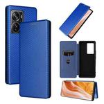 For ZTE Axon 40 Pro Carbon Fiber Texture Leather Phone Case(Blue)