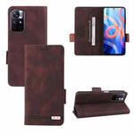 For Xiaomi Redmi Note 11S / Poco M4 Pro 5G Magnetic Clasp Flip Leather Phone Case(Brown)