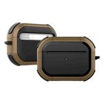 For AirPods Pro 2 Wireless Earphones Shockproof Thunder Mecha TPU Protective Case(Brown)