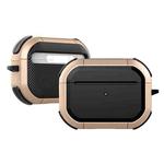 For AirPods Pro 2 Wireless Earphones Shockproof Thunder Mecha TPU Protective Case(Gold)