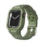 Armor Silicone Watch Band For Apple Watch Series 8&7 45mm / SE 2&6&SE&5&4 44mm / 3&2&1 42mm(Green)