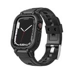 Armor Silicone Watch Band For Apple Watch Ultra 49mm(Black)