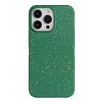 For iPhone 14 Pro Wheat Straw Material Degradable TPU Phone Case(Dark Green)