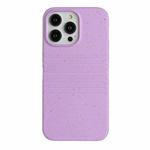 For iPhone 14 Pro Max Wheat Straw Material Degradable TPU Phone Case(Purple)