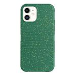 For iPhone 12 Wheat Straw Material Degradable TPU Phone Case(Dark Green)