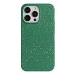 For iPhone 15 Pro Wheat Straw Material Degradable TPU Phone Case(Dark Green)