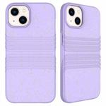 For iPhone 15 Plus Wheat Straw Material Degradable TPU Phone Case(Purple)