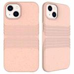 For iPhone 15 Plus Wheat Straw Material Degradable TPU Phone Case(Pink)