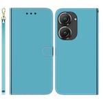 For Asus Zenfone 9 Imitated Mirror Surface Flip Leather Phone Case(Blue)