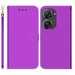 For Asus Zenfone 9 Imitated Mirror Surface Flip Leather Phone Case(Purple)