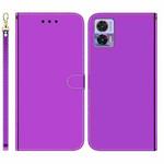 For Motorola Edge 30 Neo /  Edge 30 Lite Imitated Mirror Surface Flip Leather Phone Case(Purple)