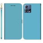 For Motorola Moto S30 Pro 5G / Edge 30 Fusion Imitated Mirror Surface Flip Leather Phone Case(Blue)