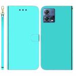 For Motorola Moto S30 Pro 5G / Edge 30 Fusion Imitated Mirror Surface Flip Leather Phone Case(Mint Green)