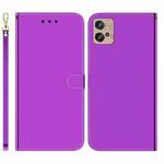 For Motorola Moto G32 Imitated Mirror Surface Flip Leather Phone Case(Purple)