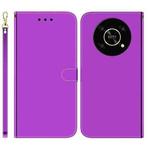 For Honor X9 / X9 5G Imitated Mirror Surface Flip Leather Phone Case(Purple)