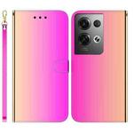 For OPPO Reno8 Pro+ Imitated Mirror Surface Flip Leather Phone Case(Gradient Color)