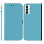 For Samsung Galaxy M13 4G Imitated Mirror Surface Flip Leather Phone Case(Blue)