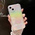 For iPhone 13 Color Plated Invisible Holder Phone Case(Transparent)