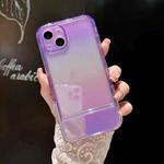 For iPhone 12 Pro Color Plated Invisible Holder Phone Case(Purple)