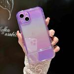 For iPhone 11 Color Plated Invisible Holder Phone Case(Purple)
