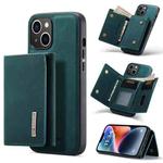 For iPhone 14 DG.MING M1 Series 3-Fold Multi Card Wallet Leather Case(Green)