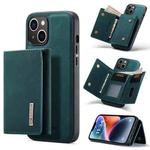 For iPhone 14 Plus DG.MING M1 Series 3-Fold Multi Card Wallet Leather Case(Green)