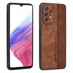 For Samsung Galaxy A23 AZNS 3D Embossed Skin Feel Phone Case(Brown)