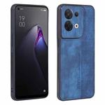 For OPPO Reno8 AZNS 3D Embossed Skin Feel Phone Case(Sapphire Blue)