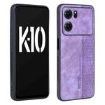 For OPPO K10 5G AZNS 3D Embossed Skin Feel Phone Case(Purple)