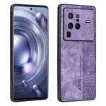 For vivo X80 Pro AZNS 3D Embossed Skin Feel Phone Case(Purple)