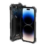 For iPhone 14 Pro R-JUST RJ17 Shockproof Armor Metal Phone Case(Black)