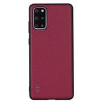 For Galaxy S20 GEBEI Full-coverage Shockproof Leather Protective Case(Red)
