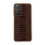 For Xiaomi Redmi Note 11 Pro 4G Global/5G Global/Note 11E Pro Genuine Leather Weilai Series Nano Plating Phone Case(Coffee)