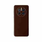 For Huawei Mate 50 Pro Genuine Leather Xiaoya Series Nano Plating Phone Case(Coffee)