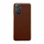 For Xiaomi Redmi Note 11 Pro 4G Global/5G Global/Note 11E Pro Genuine Leather Xiaoya Series Nano Plating Phone Case(Coffee)