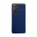 For Xiaomi Redmi Note 11 Pro 4G Global/5G Global/Note 11E Pro Genuine Leather Xiaoya Series Nano Plating Phone Case(Blue)