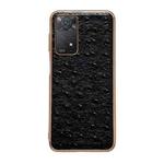 For Xiaomi Redmi Note 11 Pro 4G Global/5G Global/Note 11E Pro Genuine Leather Ostrich Texture Nano Plating Phone Case(Black)