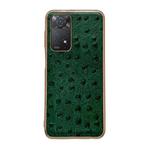 For Xiaomi Redmi Note 11 Pro 4G Global/5G Global/Note 11E Pro Genuine Leather Ostrich Texture Nano Plating Phone Case(Green)