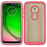For Motorola Moto G7 Play Shockproof Starry Sky PC + TPU Protective Case(Red)